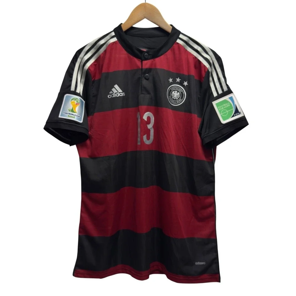 Adidas 2014 Brazil World Cup Thomas Muller #3 Men's Large Away Soccer Jersey euc